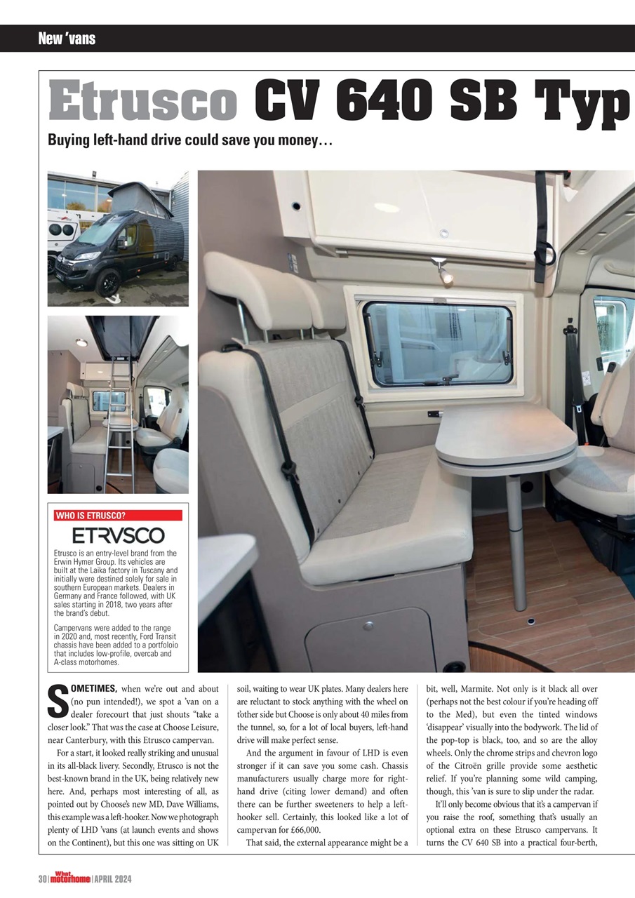 What Motorhome magazine Preview Pages