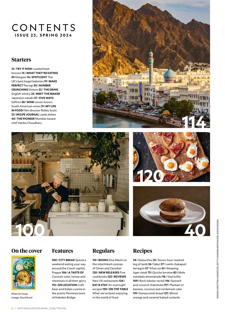 National Geographic Traveller Food Preview Pages