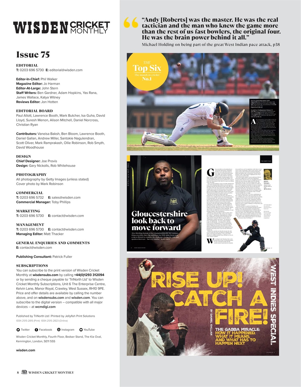 Wisden Cricket Monthly Preview Pages