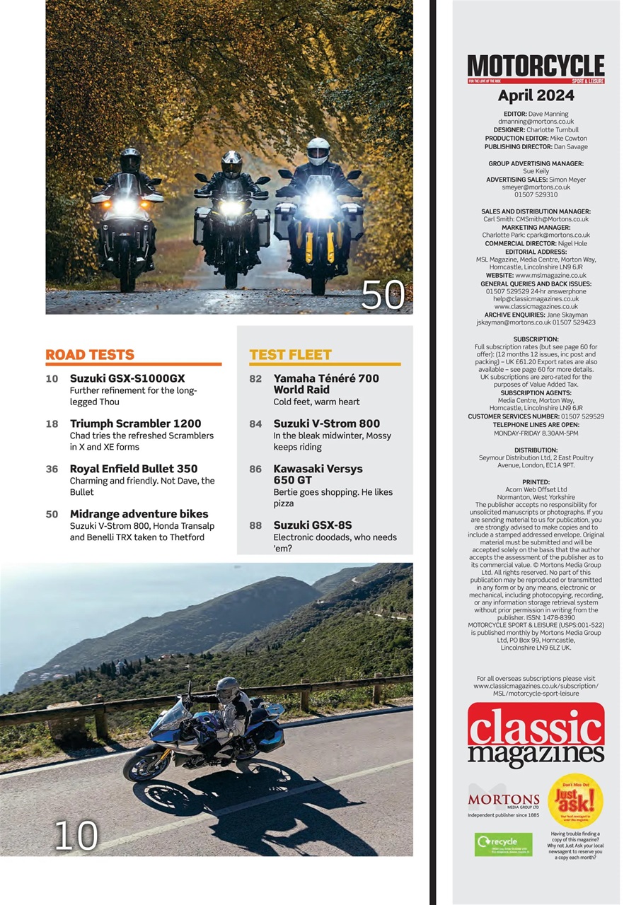 Motorcycle Sport & Leisure Preview Pages