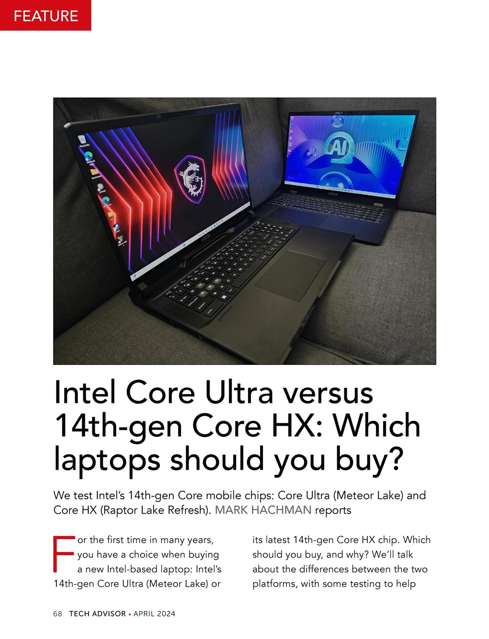 Tech Advisor Preview Pages