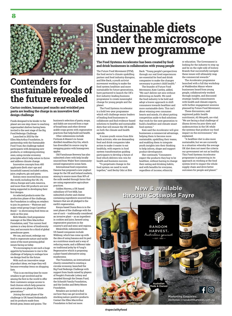 Speciality Food Preview Pages