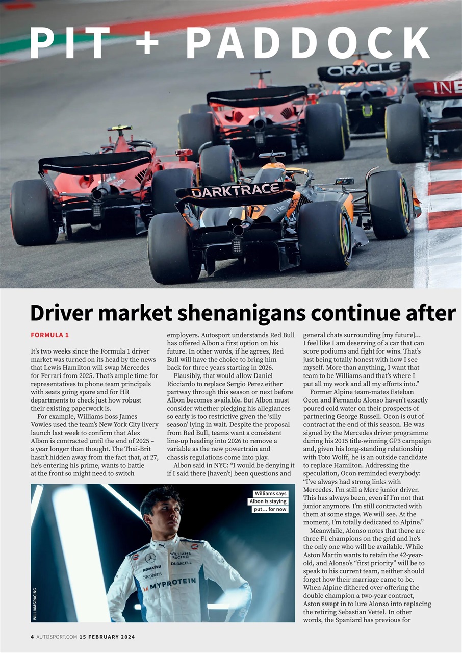 Autosport Preview Pages