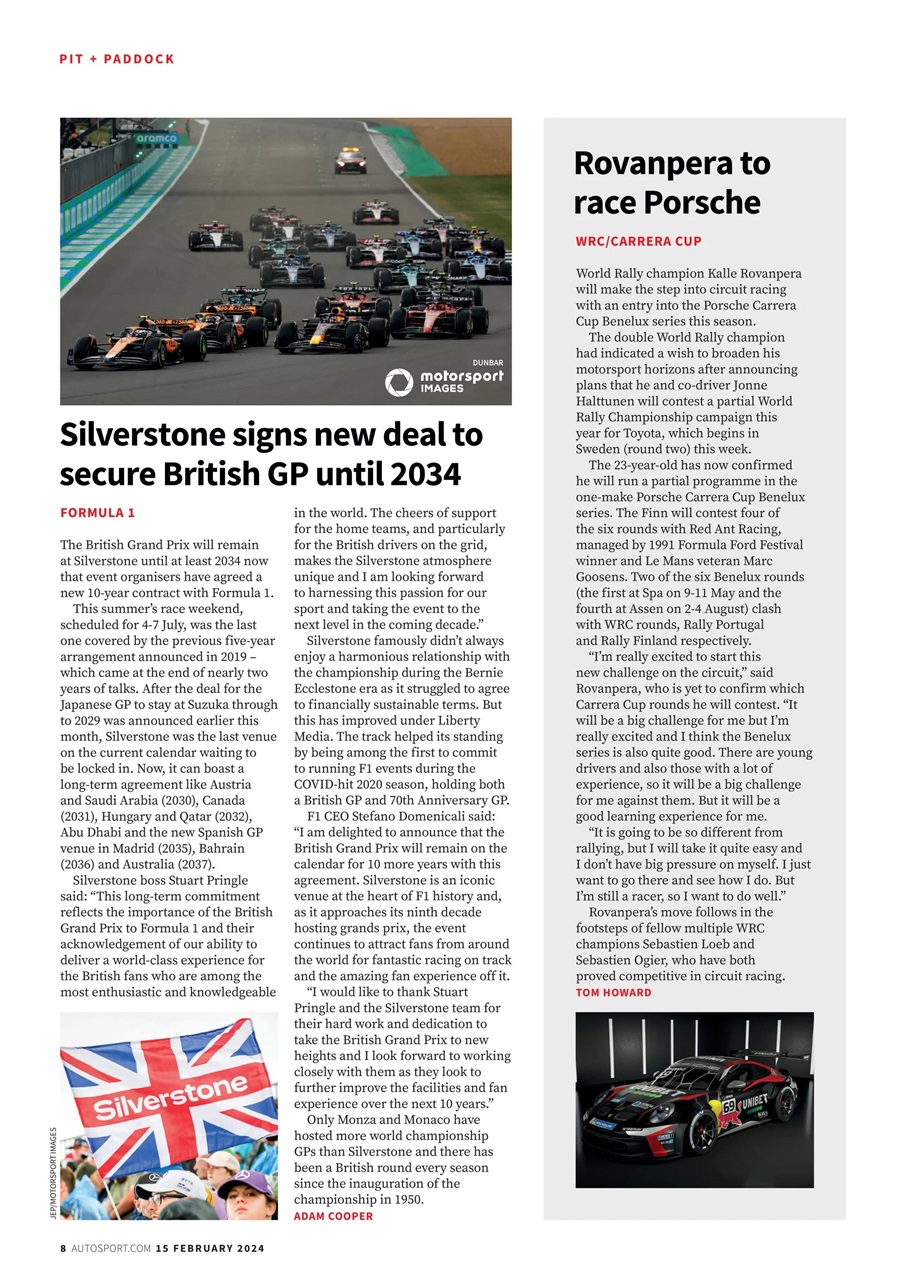 Autosport Preview Pages
