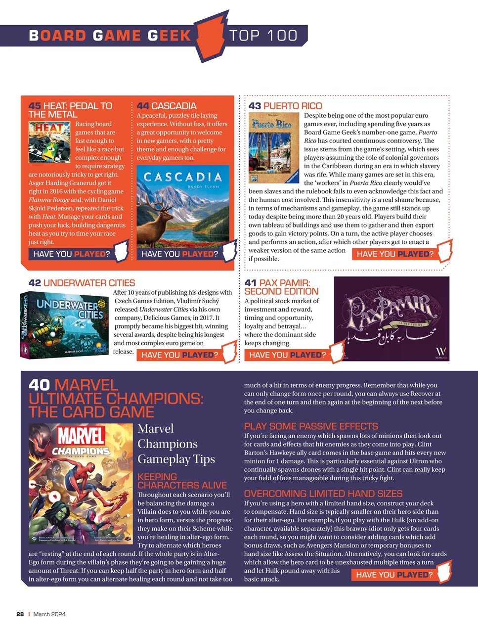 Tabletop Gaming Preview Pages