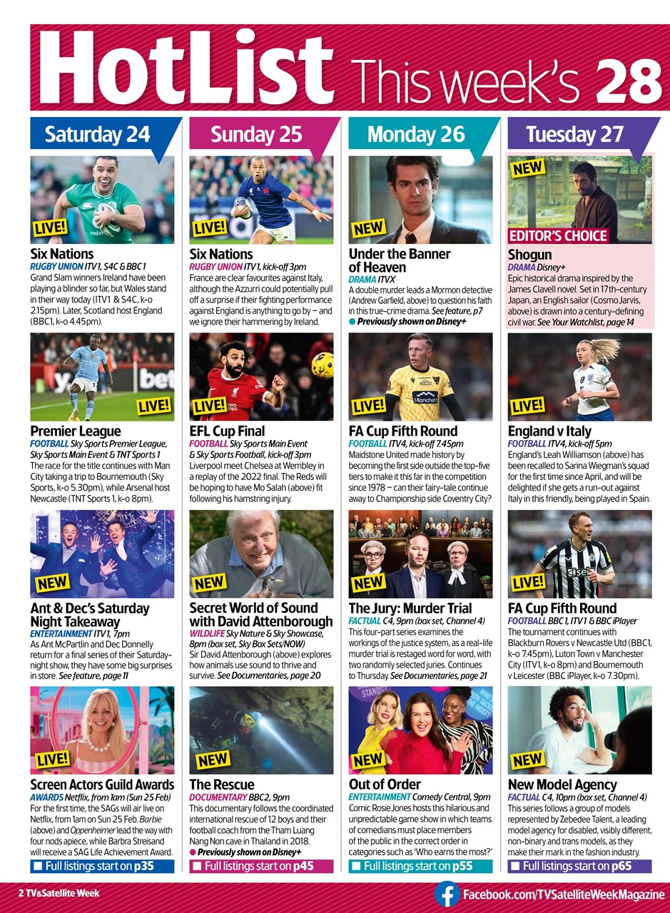 TV & Satellite Week Preview Pages