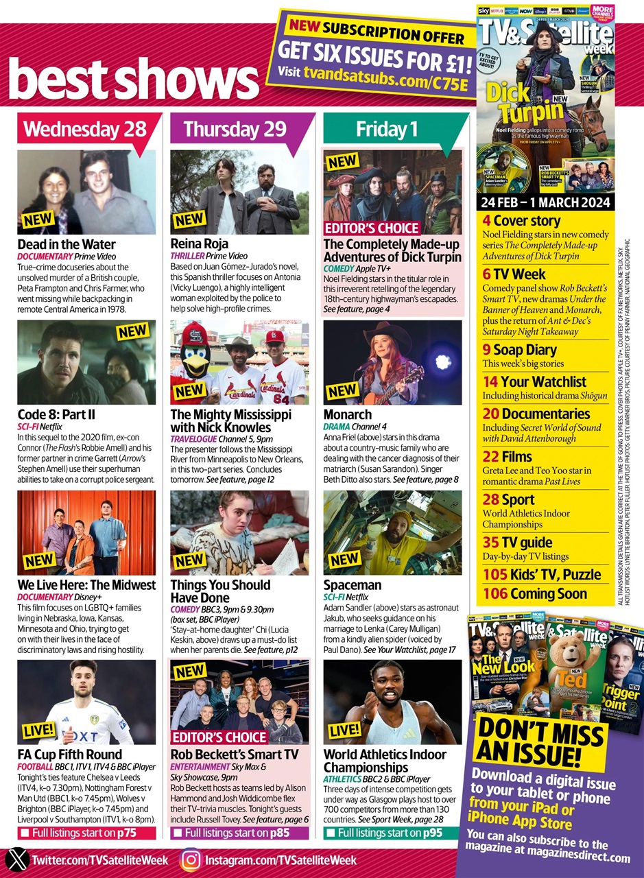 TV & Satellite Week Preview Pages