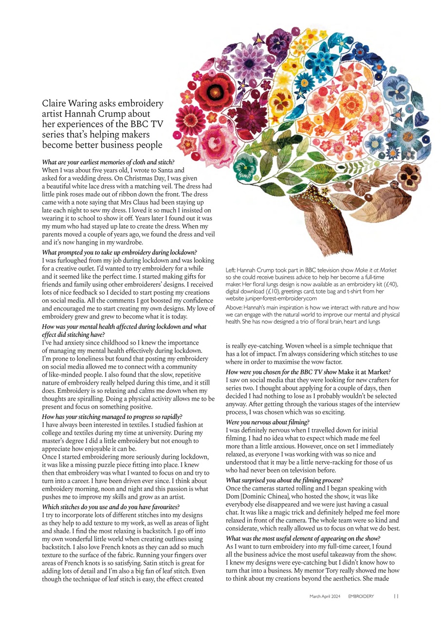 Embroidery Magazine Preview Pages