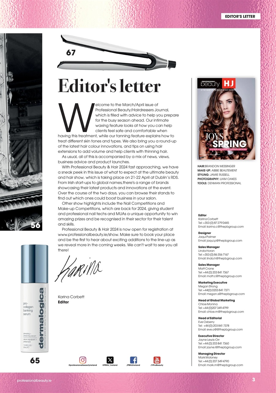 Professional Beauty & HJ Ireland Preview Pages