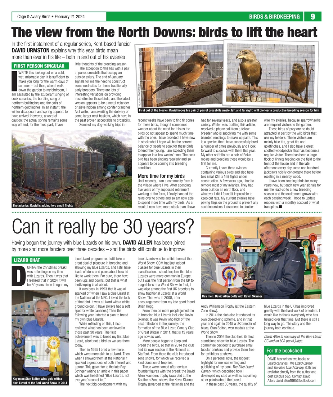 Cage & Aviary Birds Preview Pages