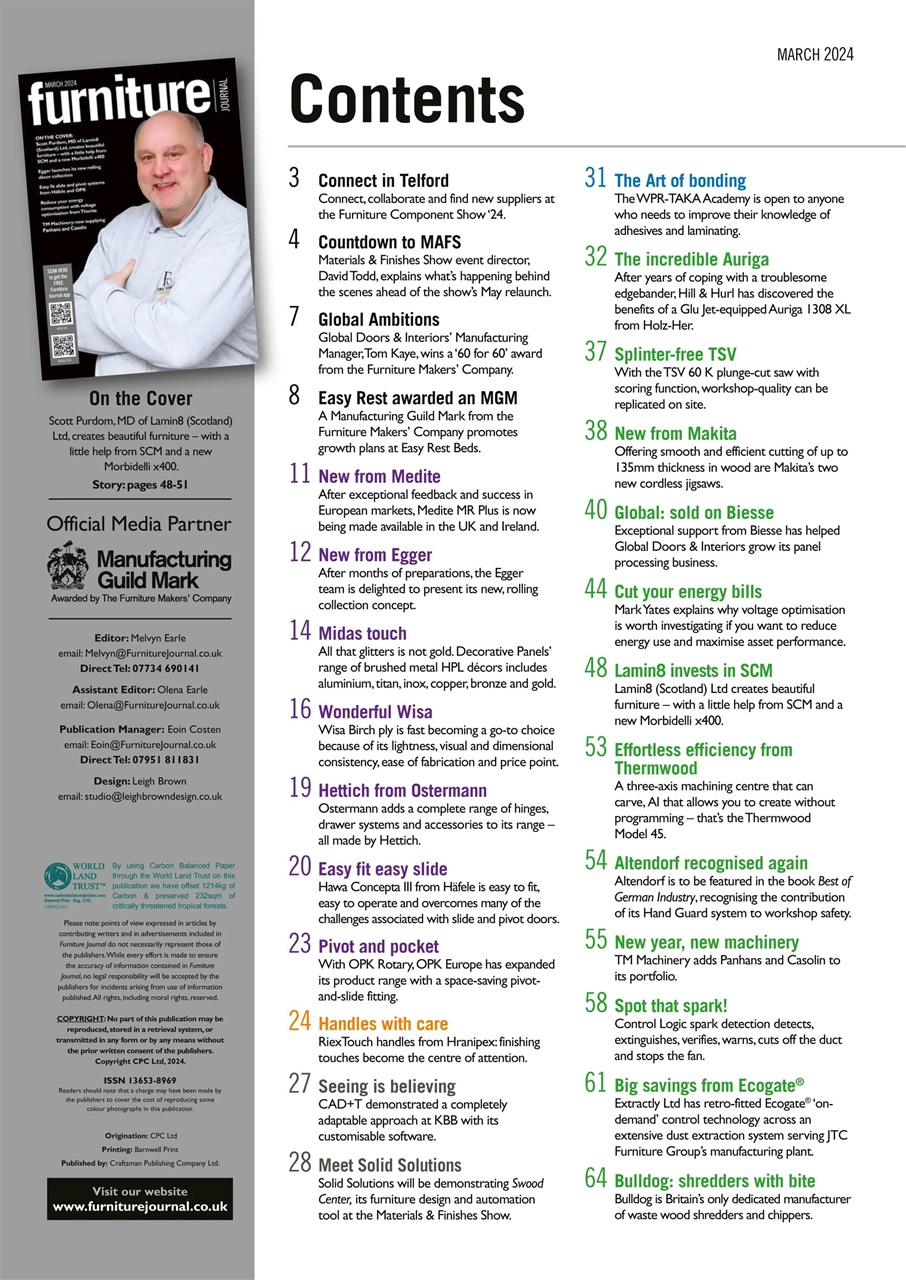 Furniture Journal Magazine Preview Pages