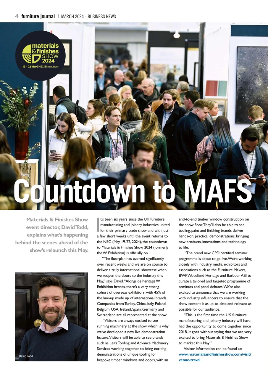 Furniture Journal Magazine Preview Pages