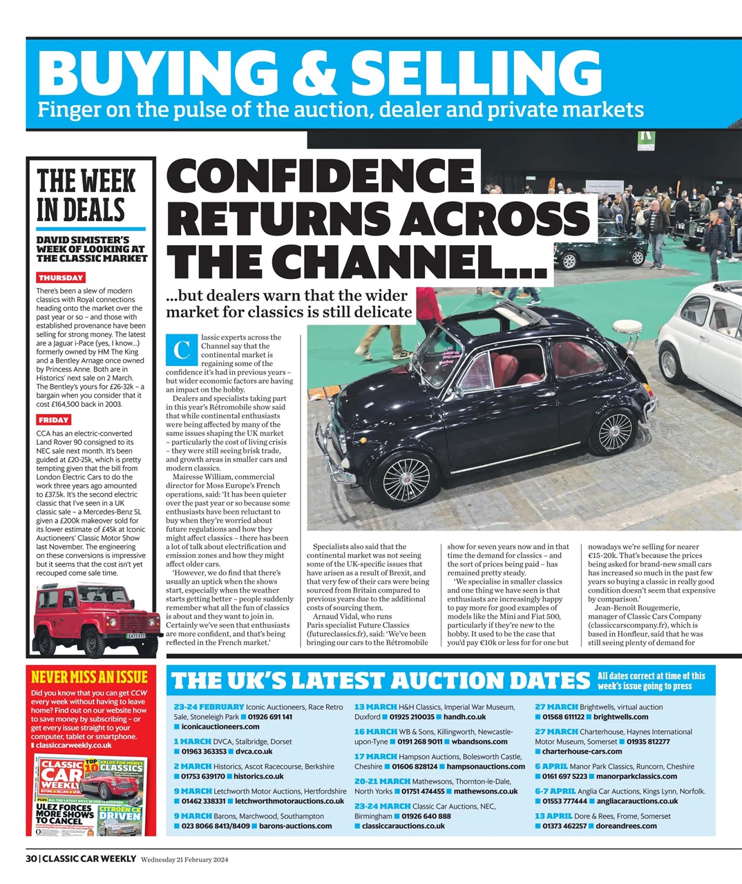 Classic Car Weekly Preview Pages