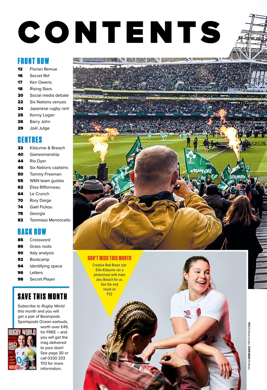 Rugby World Preview Pages
