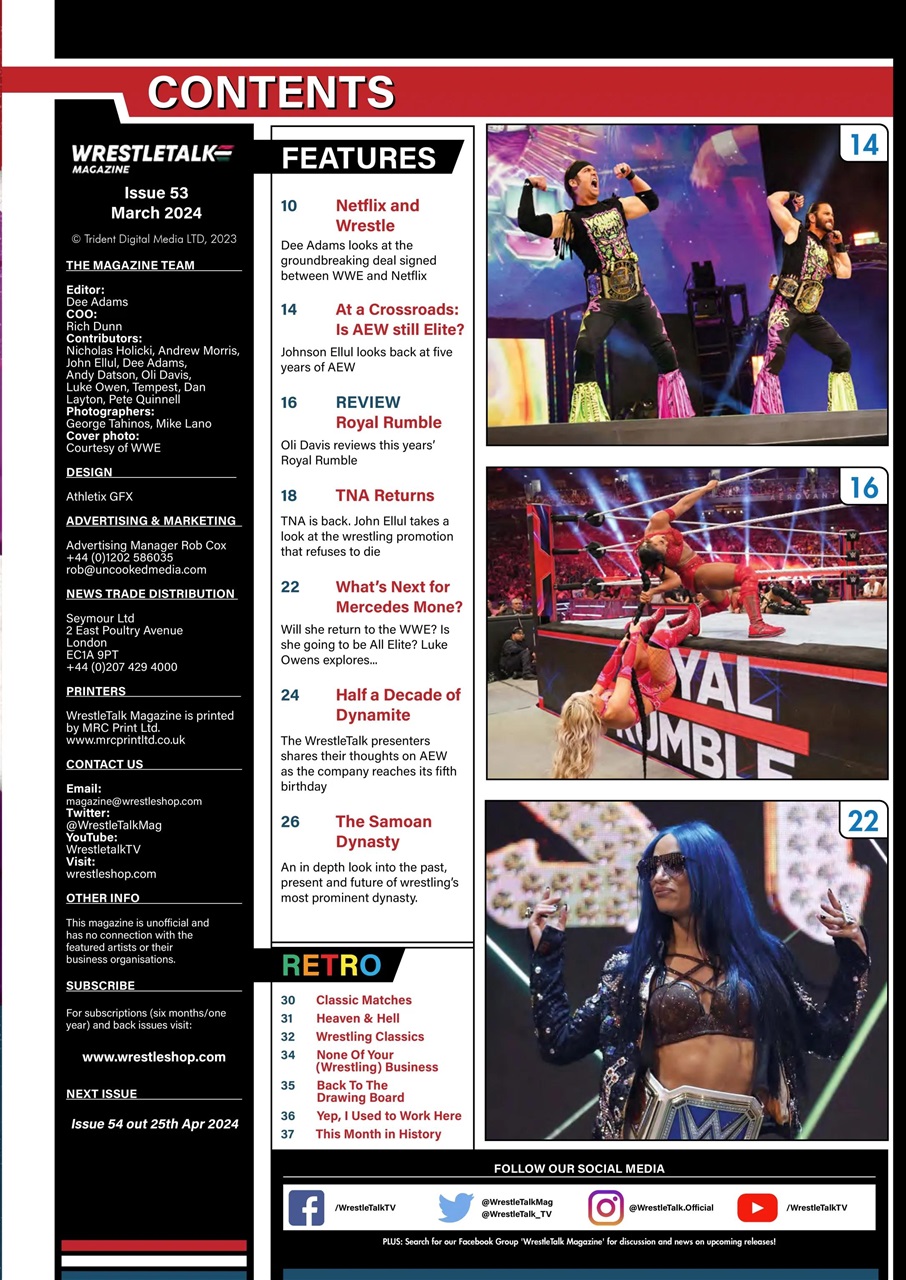 Wrestletalk Magazine Preview Pages