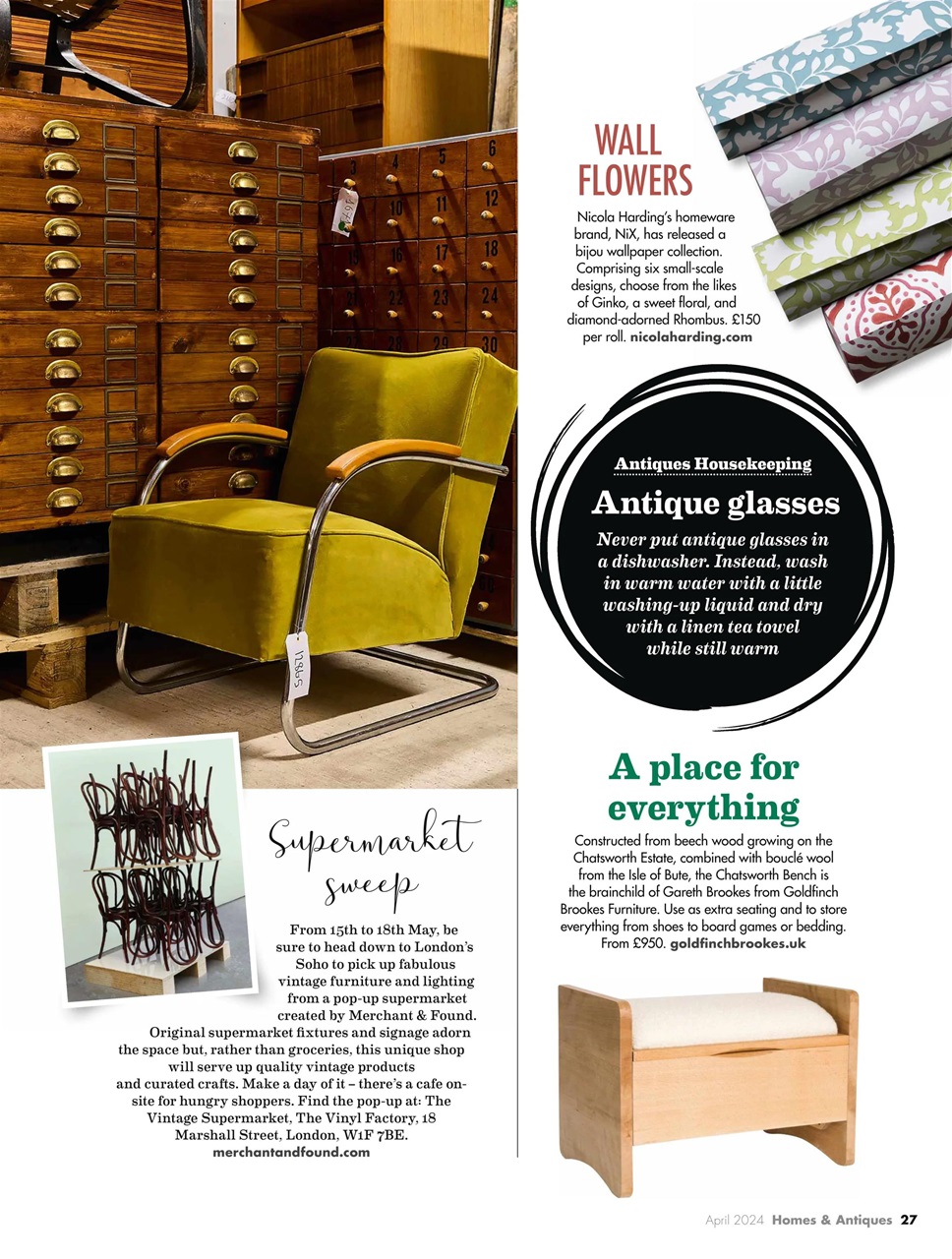 Homes & Antiques Magazine Preview Pages