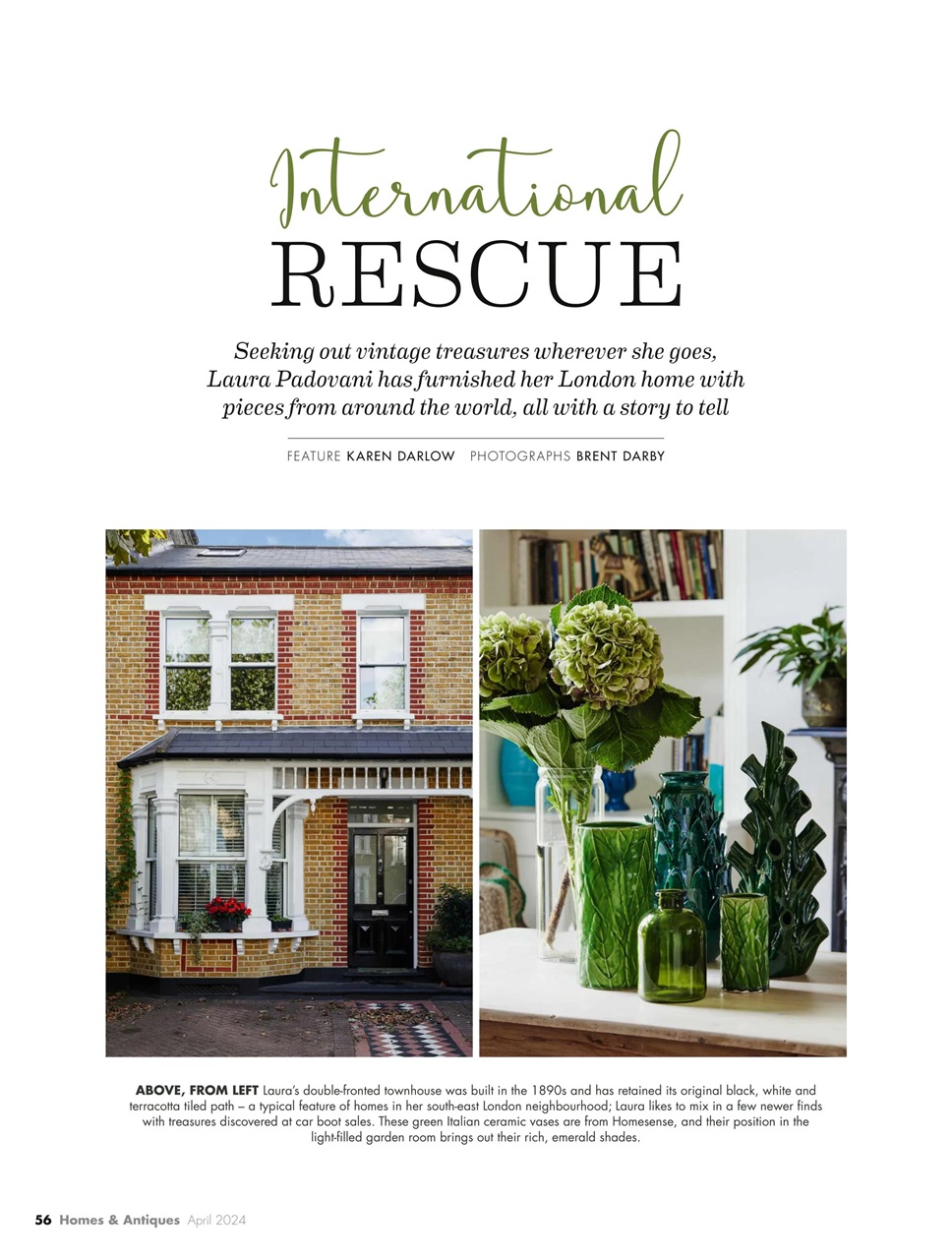 Homes & Antiques Magazine Preview Pages