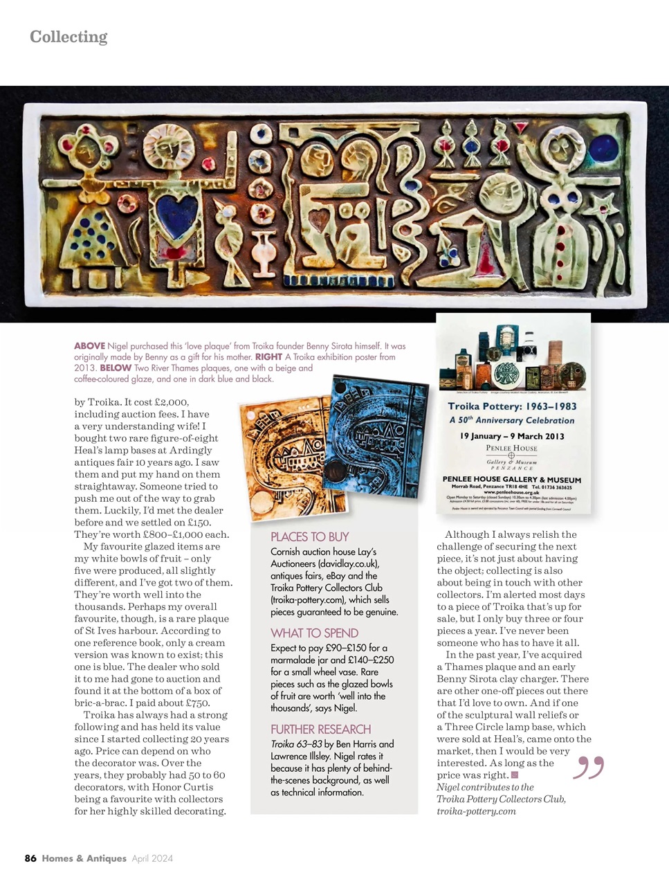 Homes & Antiques Magazine Preview Pages