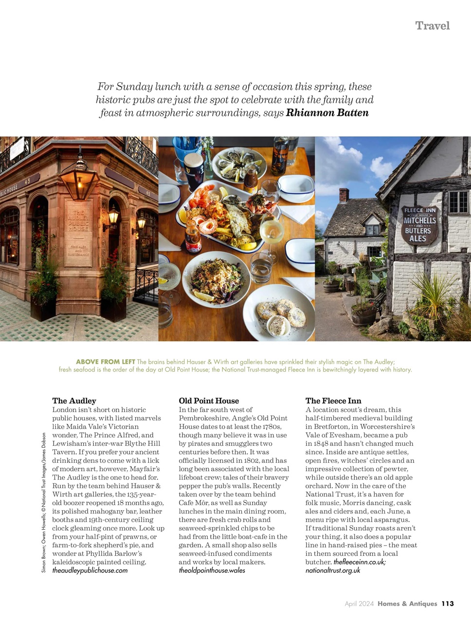 Homes & Antiques Magazine Preview Pages