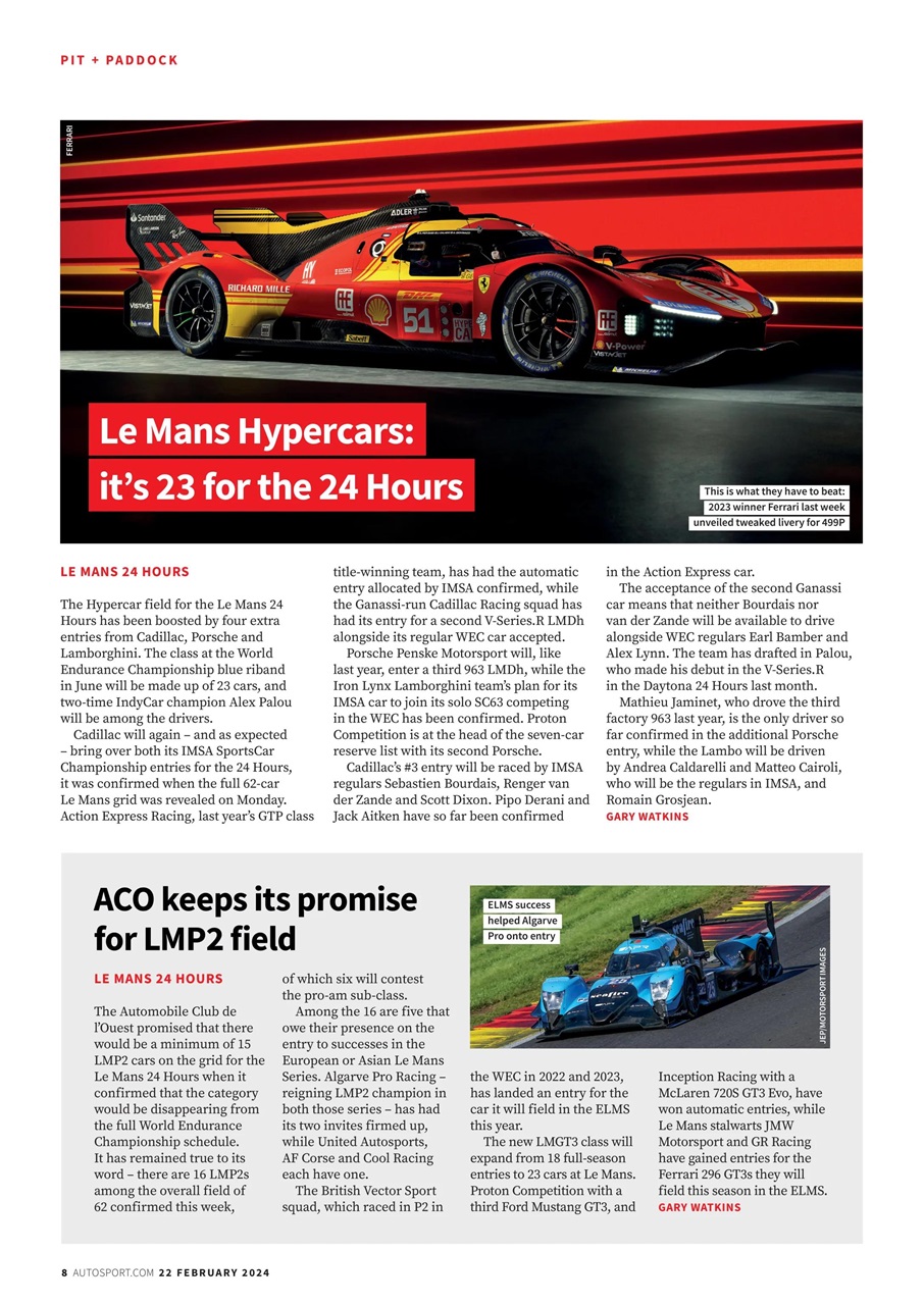 Autosport Preview Pages