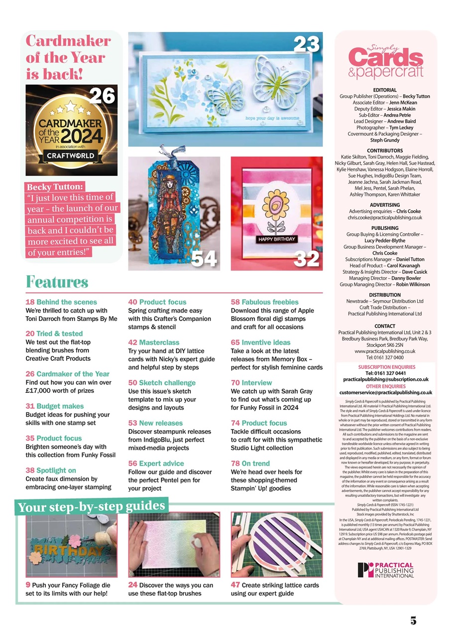 Simply Cards & Papercraft Preview Pages