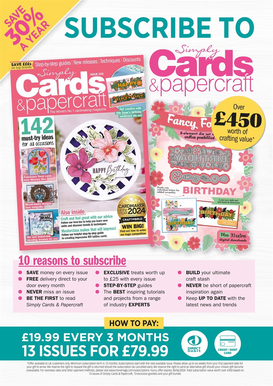 Simply Cards & Papercraft Magazine - Issue 255 Back Issue