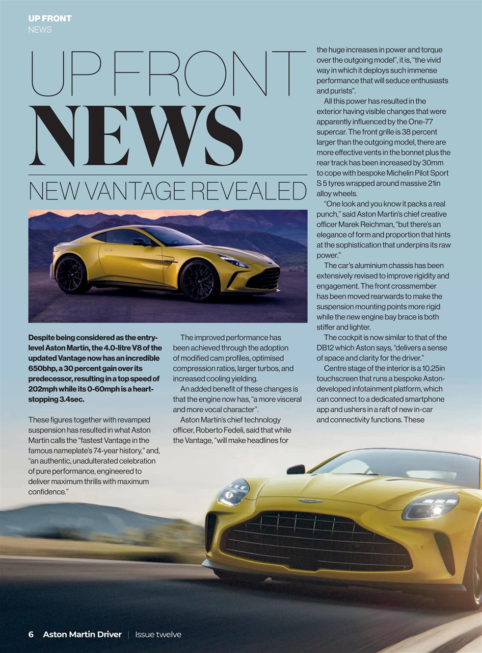 Aston Martin Driver Preview Pages