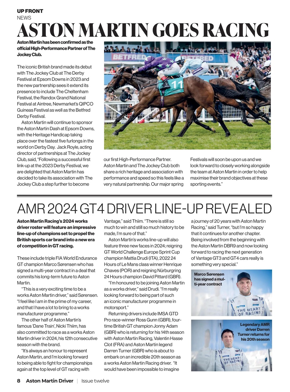 Aston Martin Driver Preview Pages