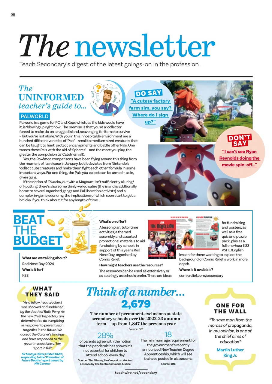 Teach Secondary Preview Pages