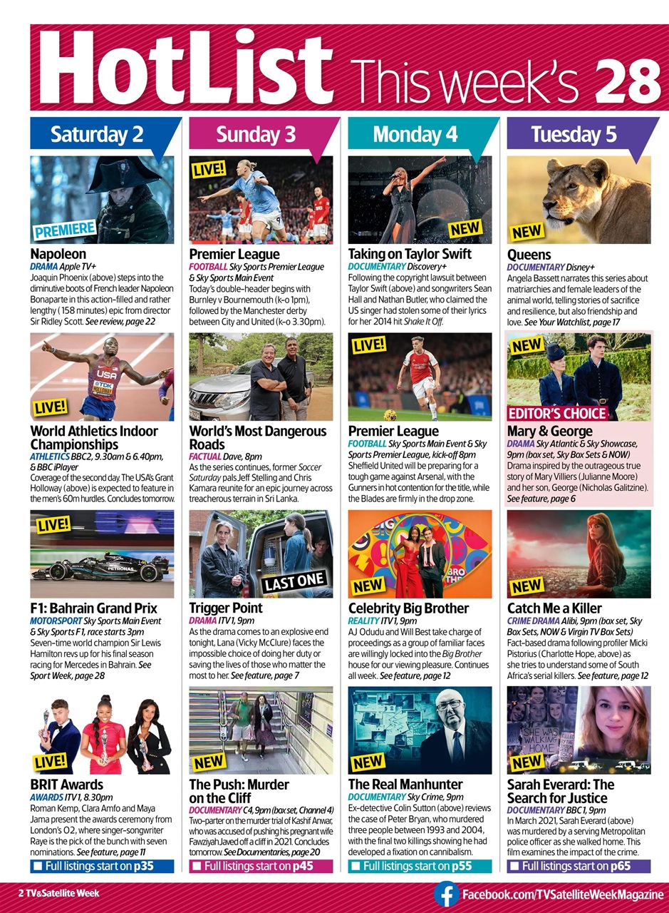 TV & Satellite Week Preview Pages