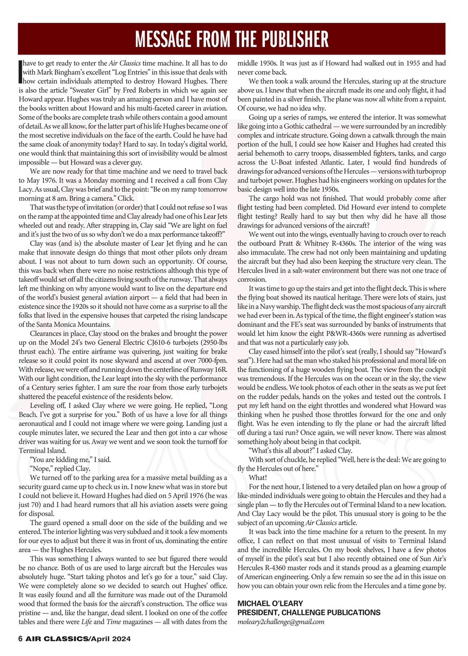 Air Classics - Where History Flies Preview Pages