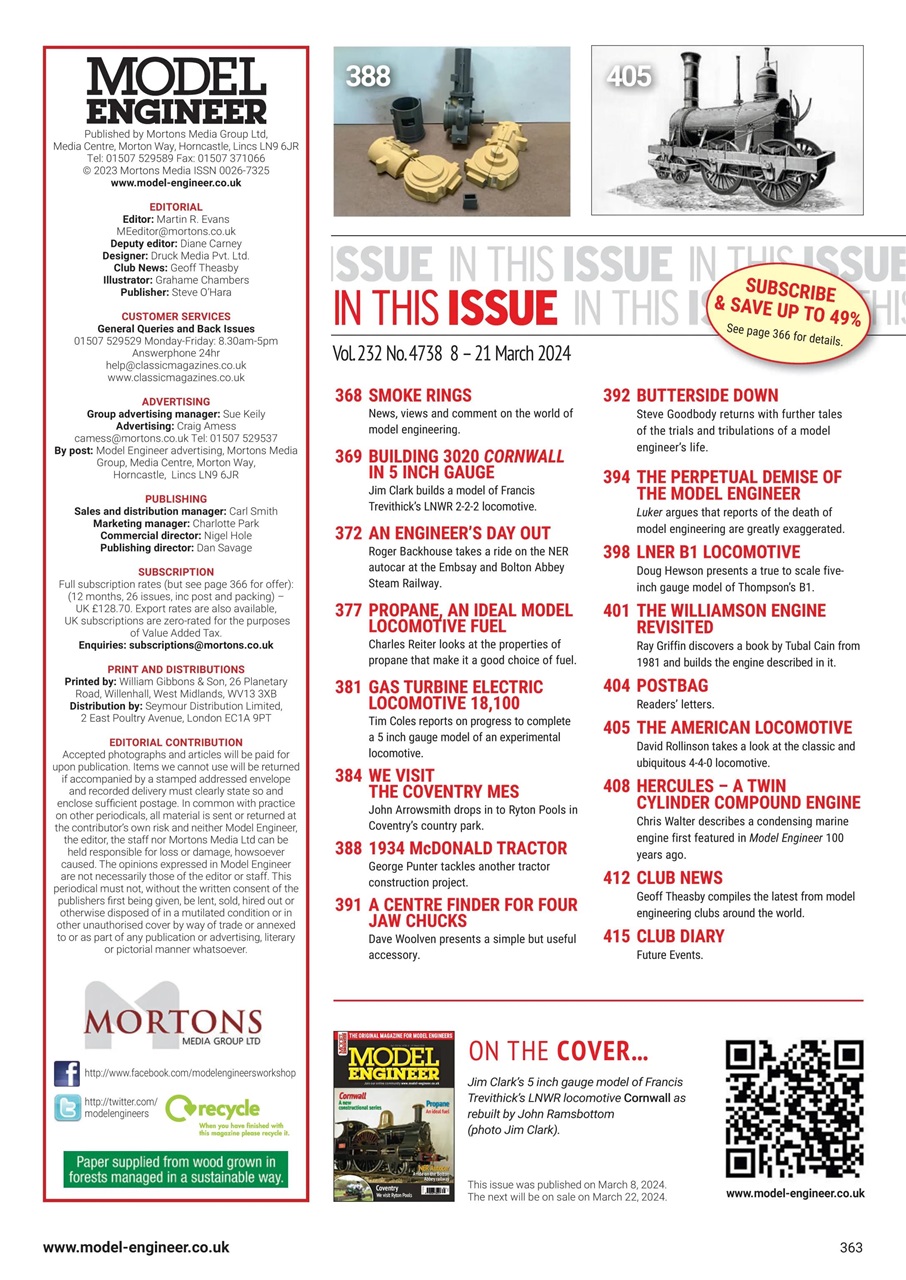 Model Engineer Preview Pages