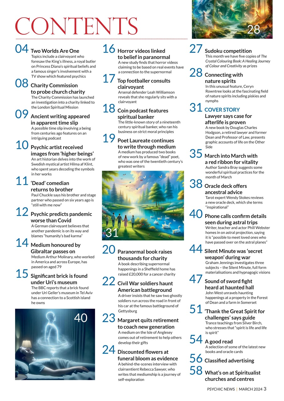 Psychic News Preview Pages