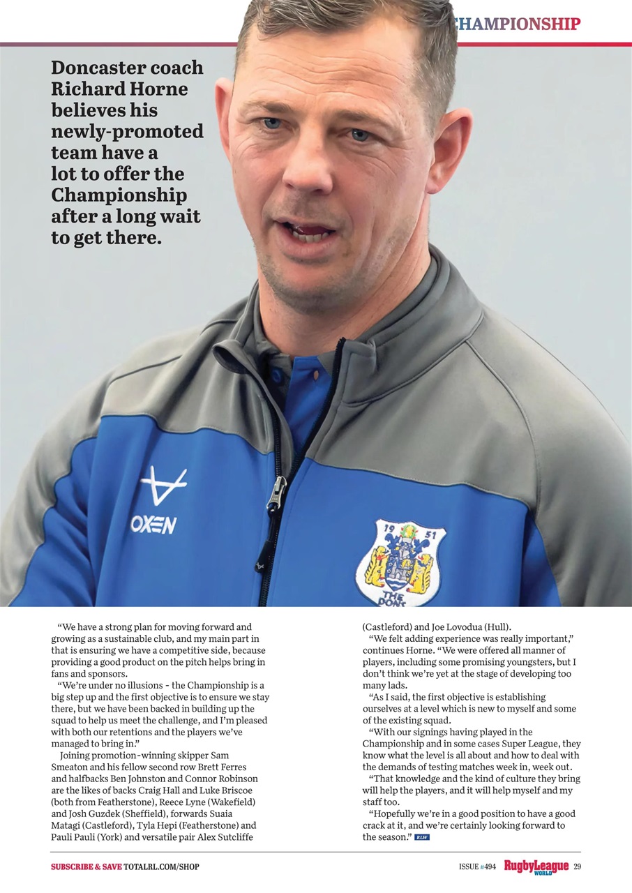 Rugby League World Preview Pages