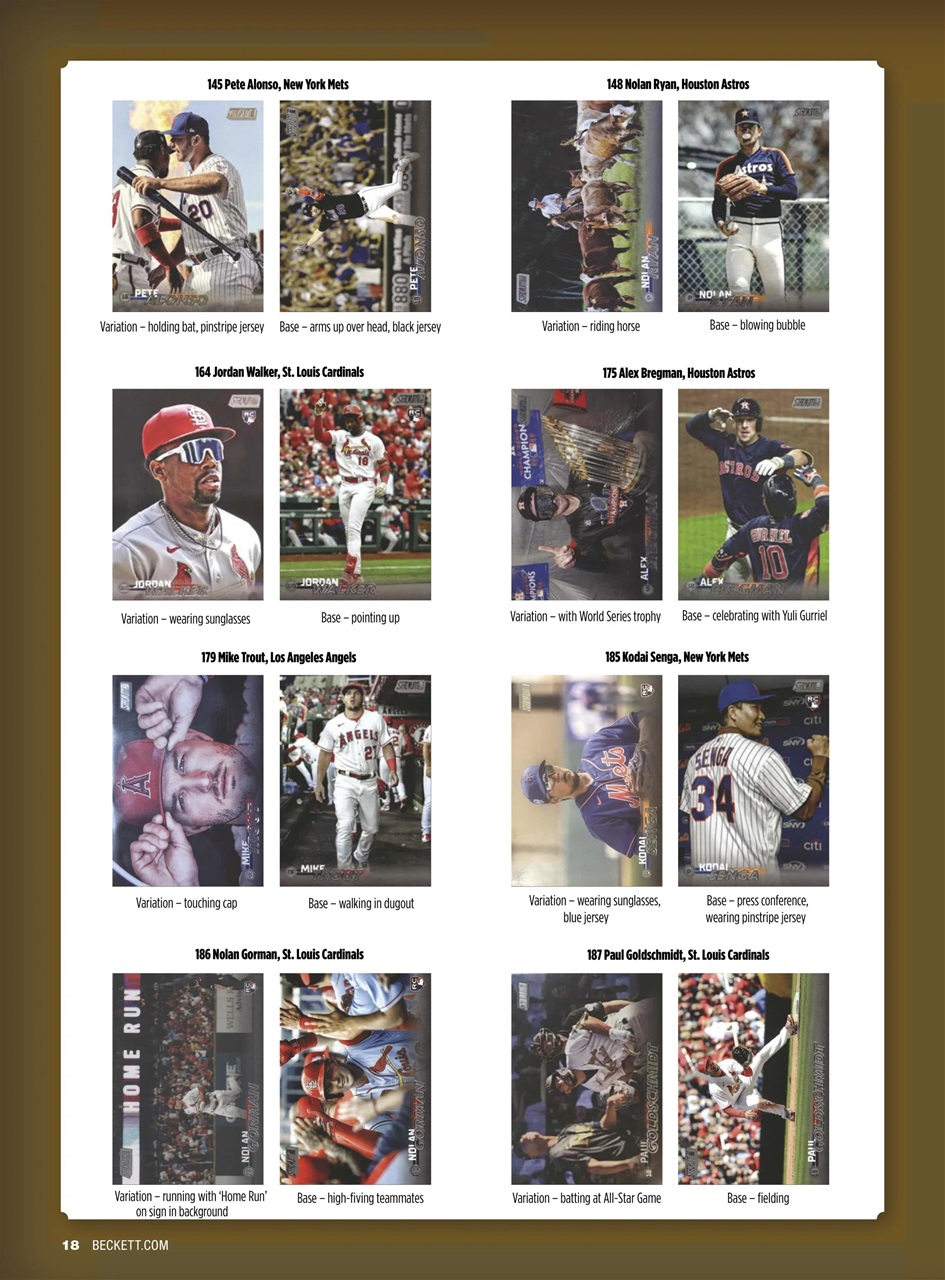 Beckett Baseball Magazine Preview Pages