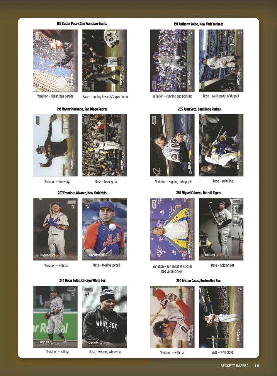 Beckett Baseball Magazine Preview Pages