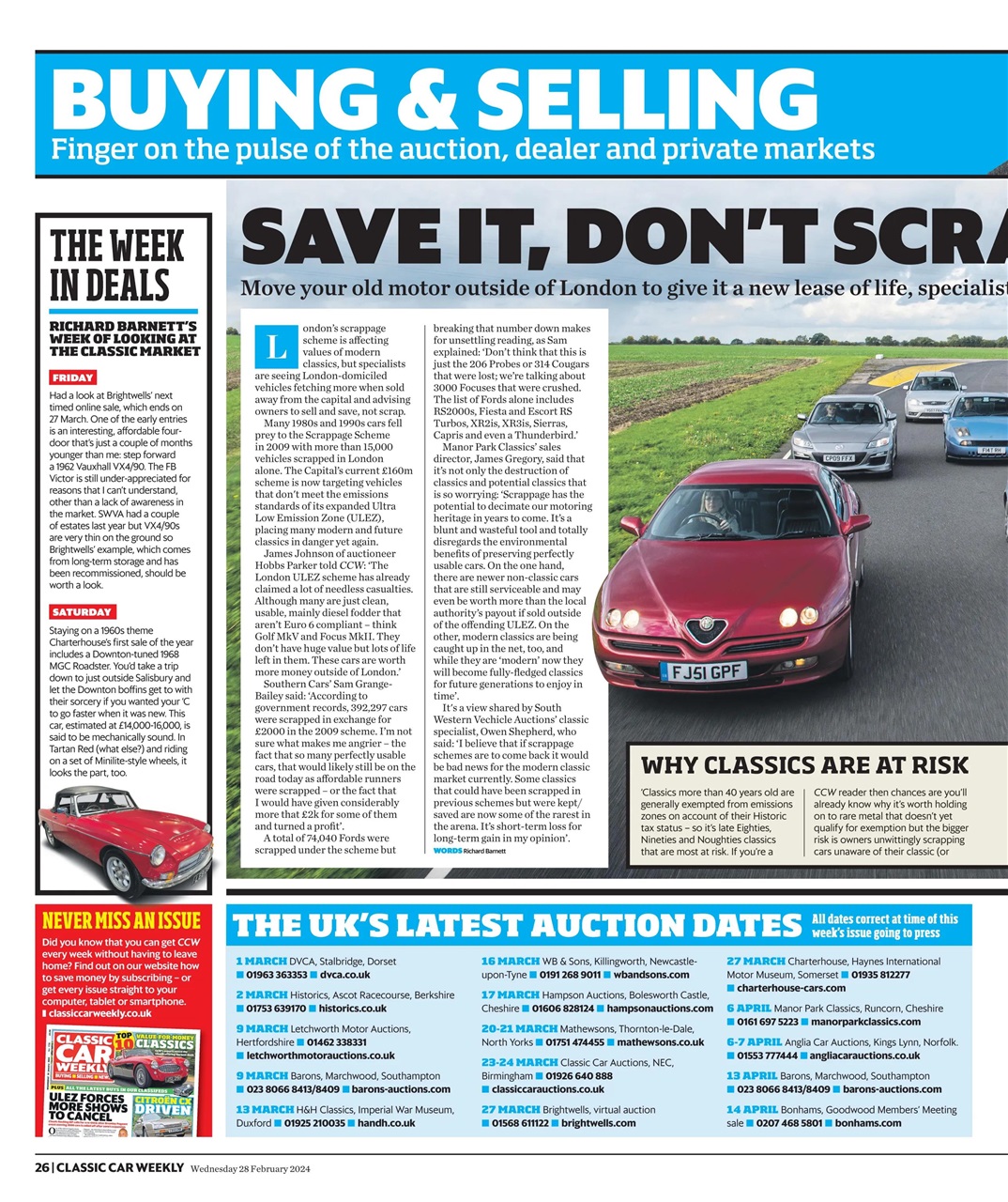 Classic Car Weekly Preview Pages