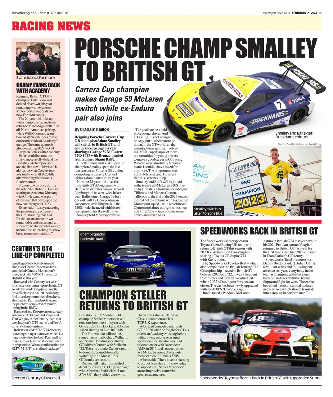 Motorsport News Preview Pages