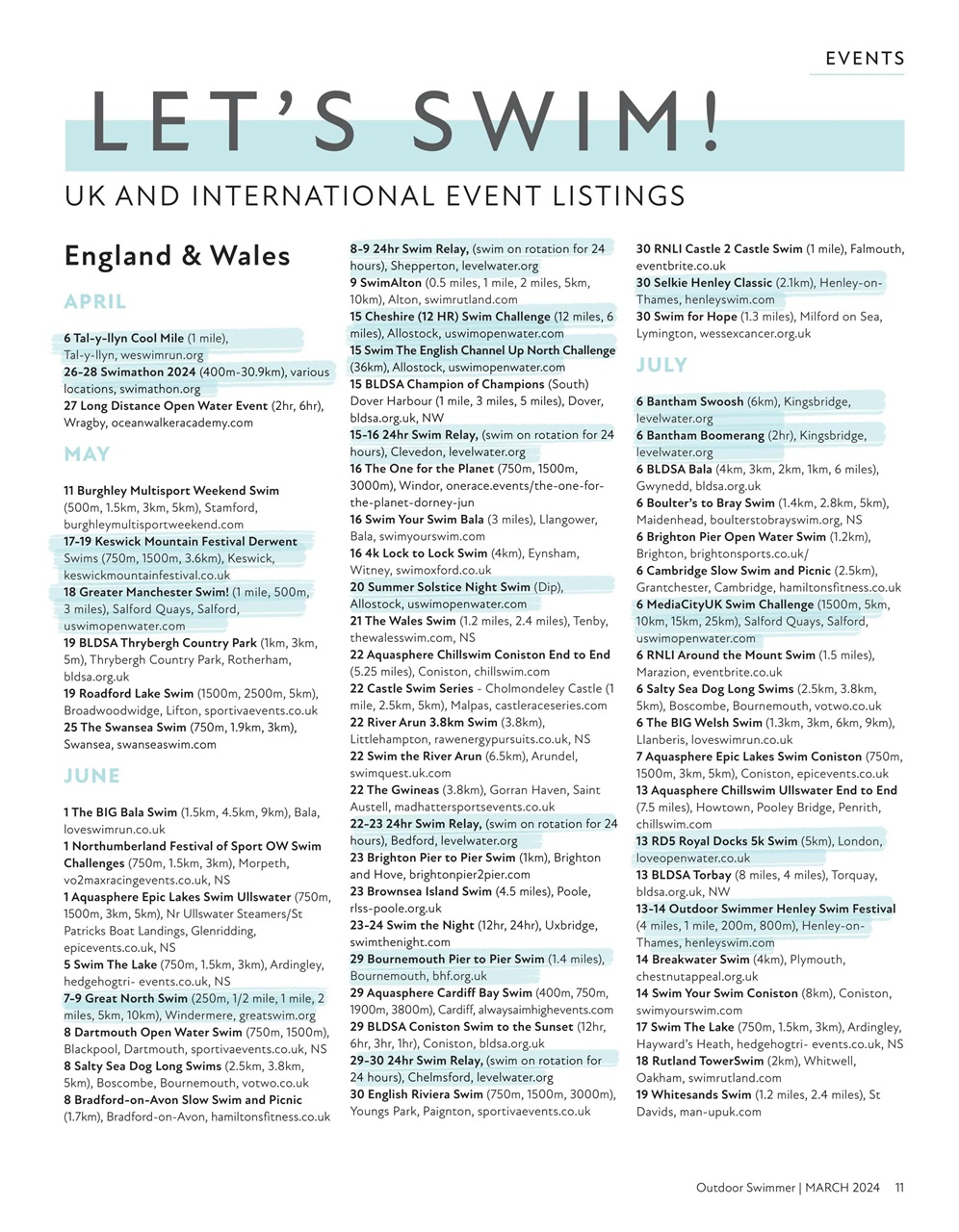 Outdoor Swimmer Preview Pages