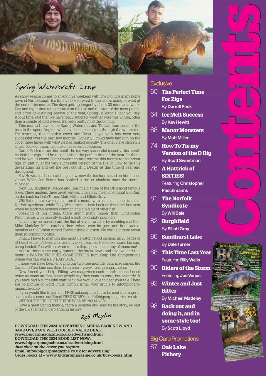 Big Carp Magazine Preview Pages