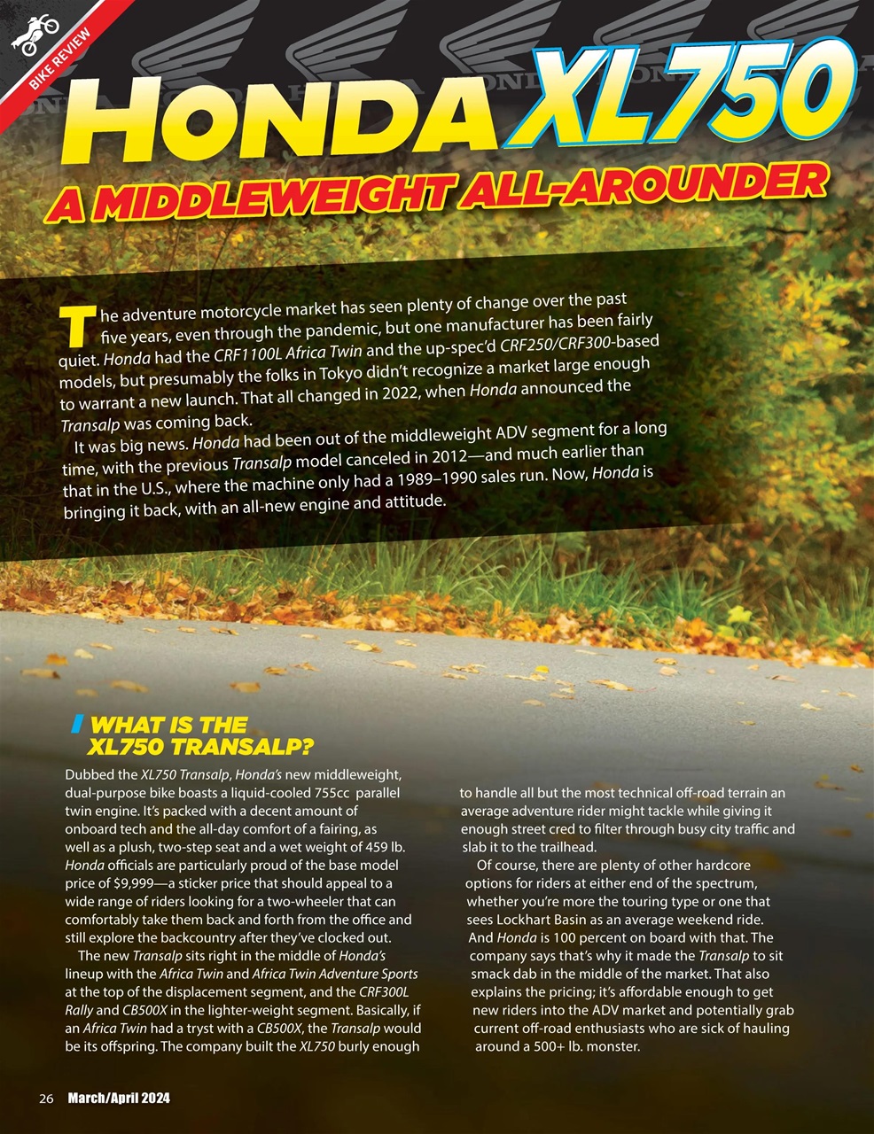 Adventure Motorcycle Preview Pages