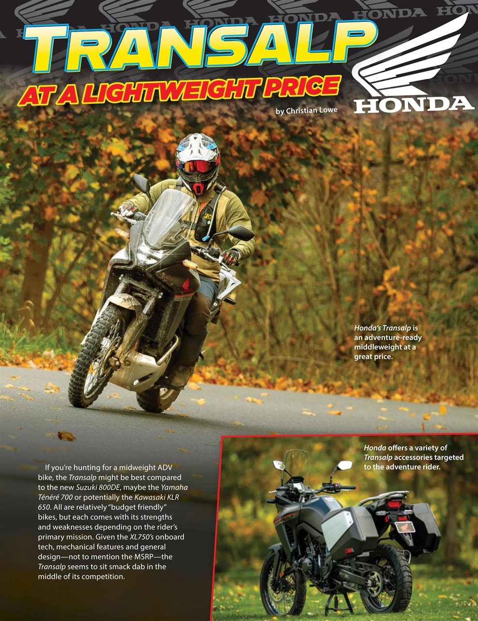 Adventure Motorcycle Preview Pages