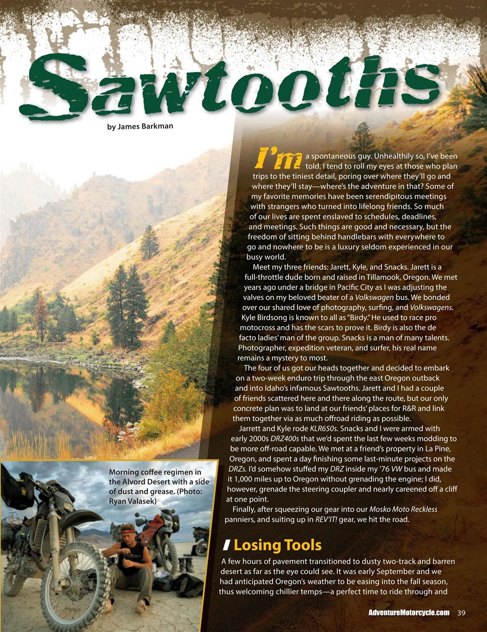 Adventure Motorcycle Preview Pages