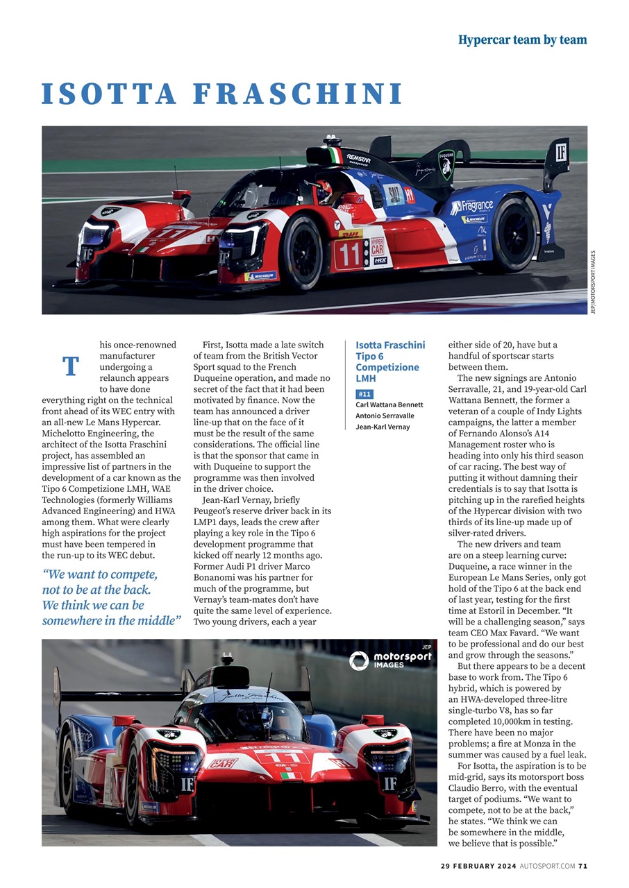 Autosport Preview Pages