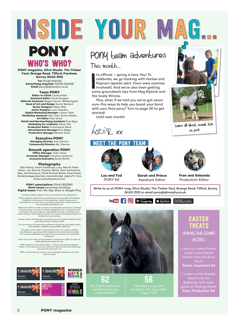Pony Magazine - PONY Magazine – April 2024 Back Issue