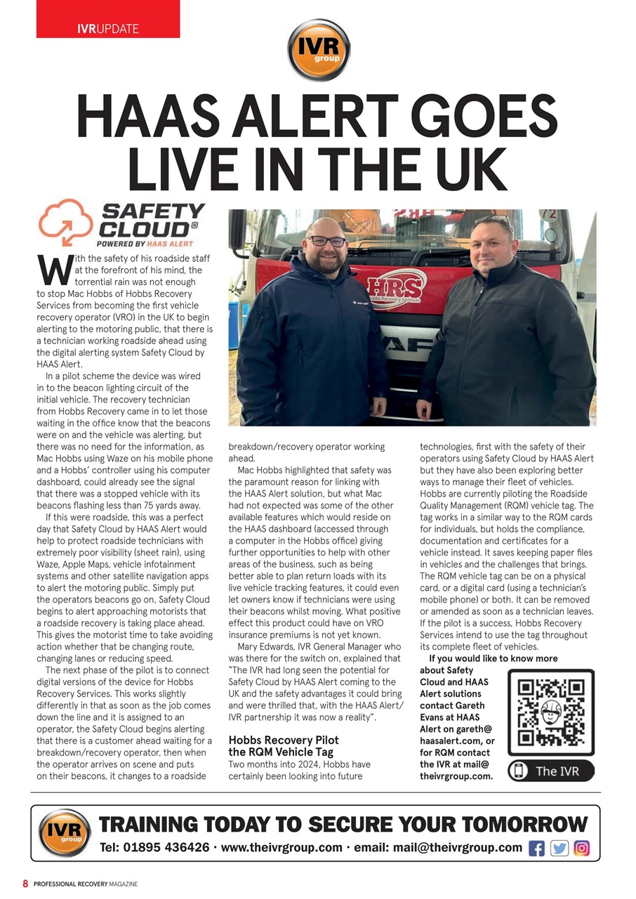 Professional Recovery Magazine Preview Pages