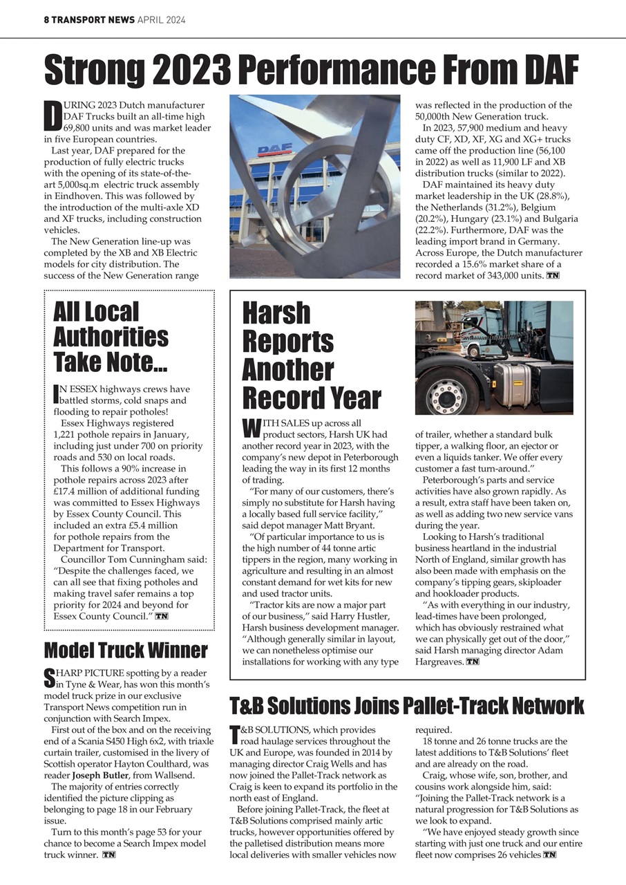 Transport News Preview Pages
