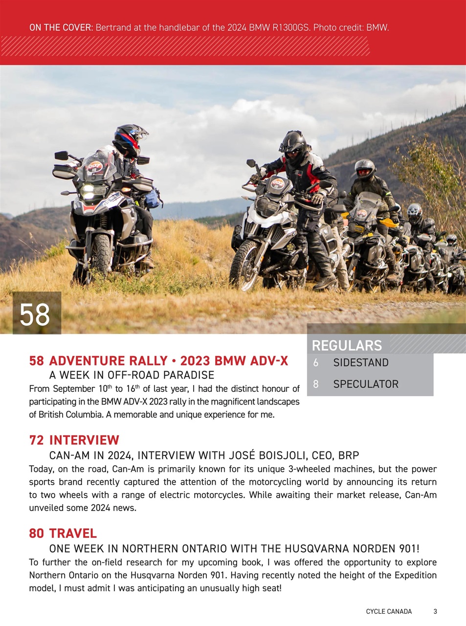 Cycle Canada Preview Pages