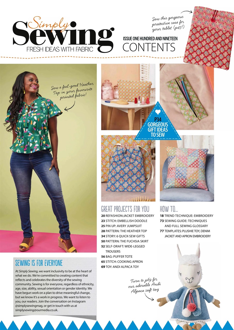 Simply Sewing Preview Pages