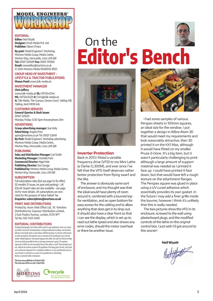 Model Engineer & Workshop Magazine Preview Pages